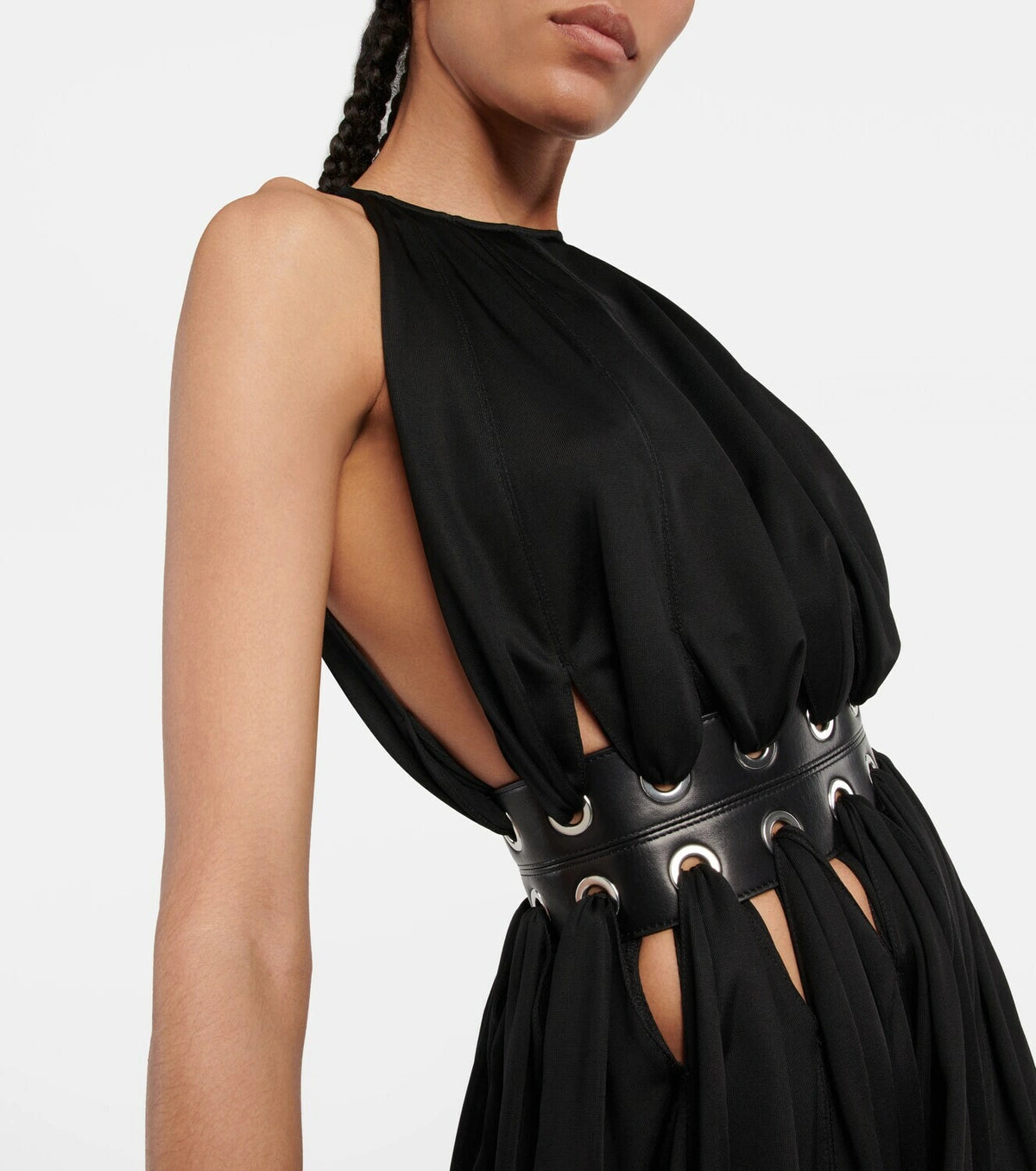 Robe longue déesse fluide - Noir Alaïa