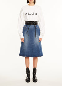 Logo sweatshirt Alaïa - White & Black