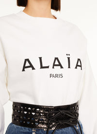 Logo sweatshirt Alaïa - White & Black
