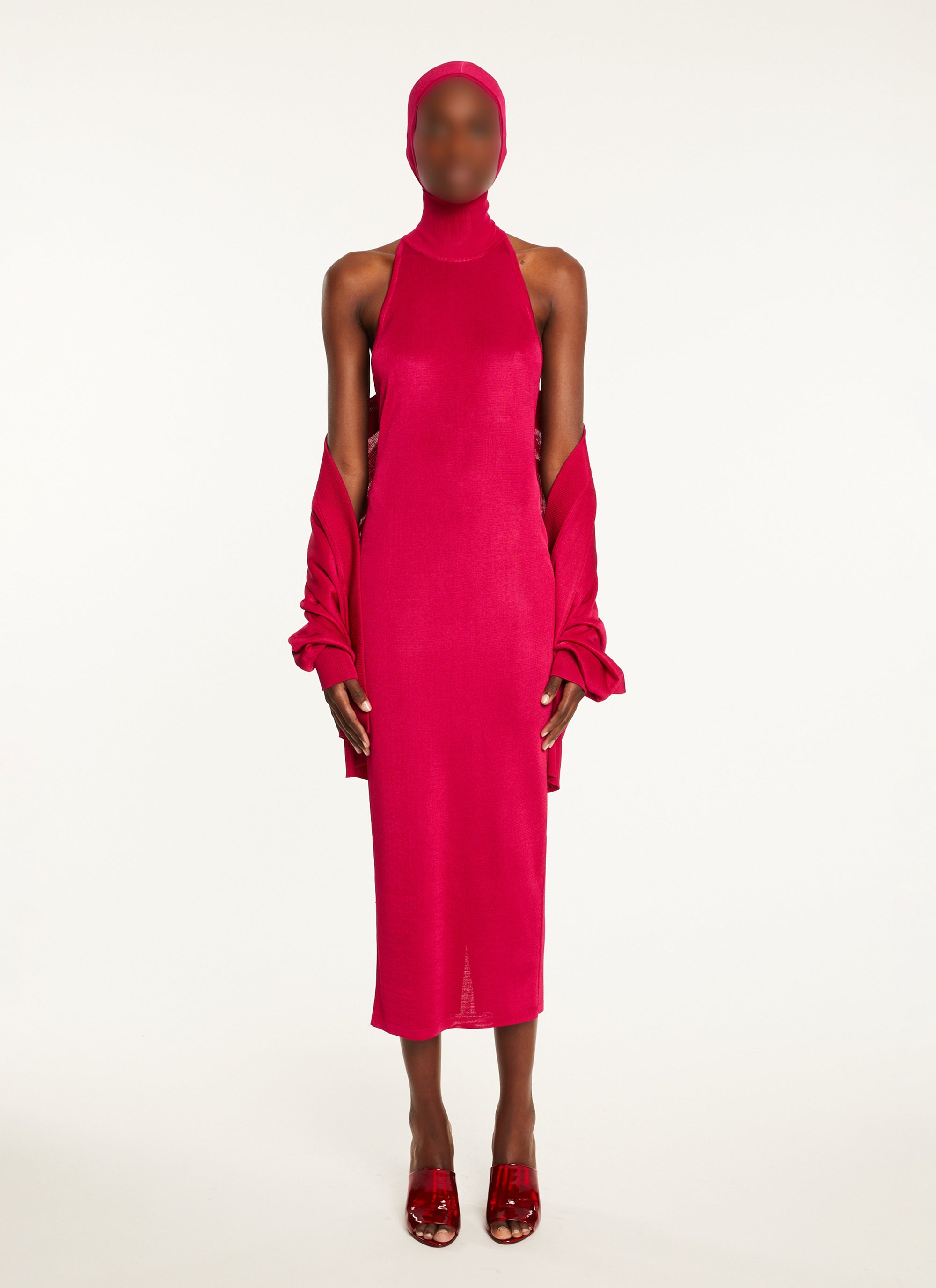 Robe longue à manches longues - Noir Alaïa