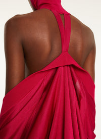Robe longue à manches longues - Fuschia