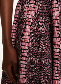 Sleeveless Maxi Dress - Black & Pink