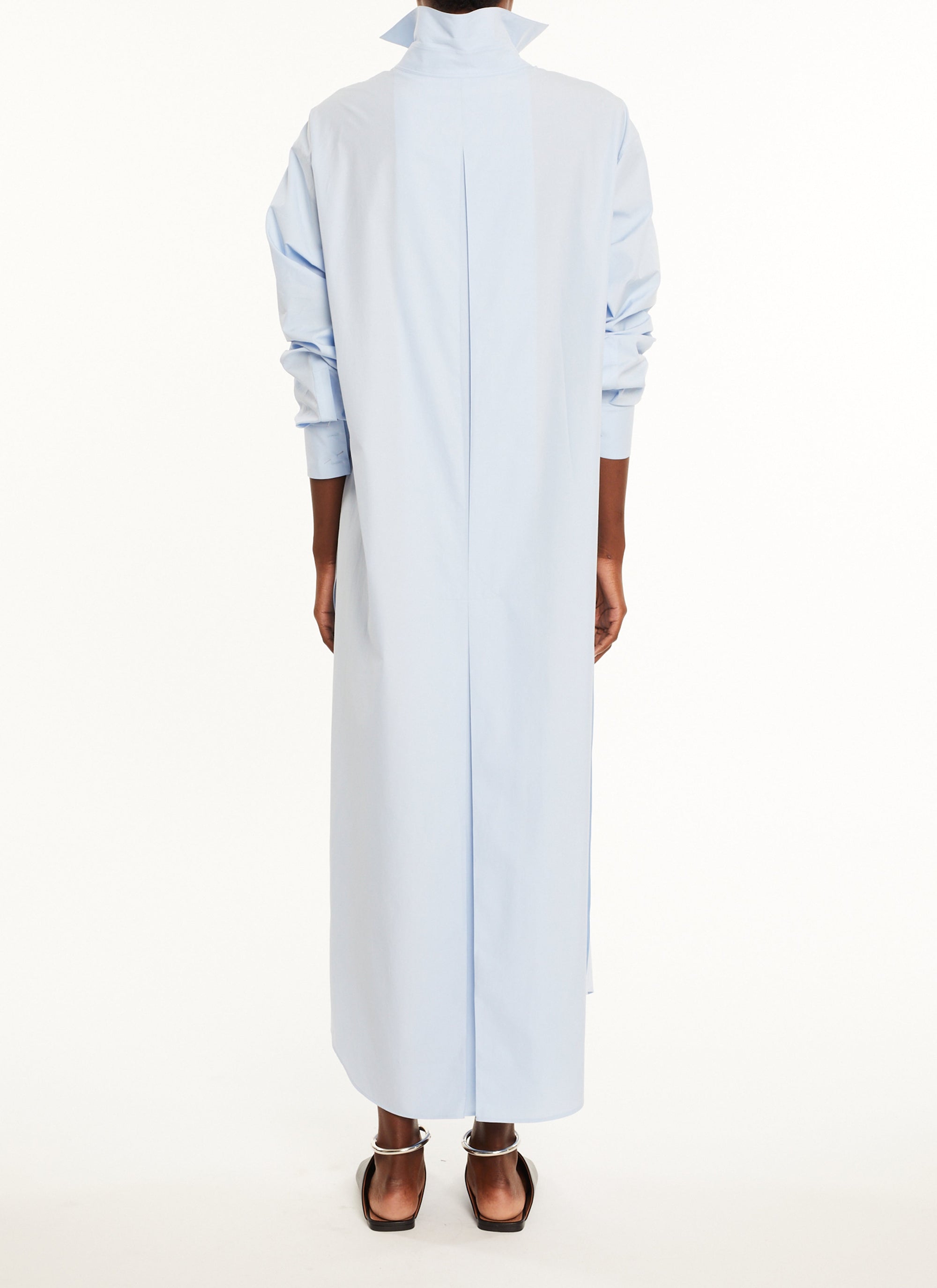 Plain Shirt Dress - White