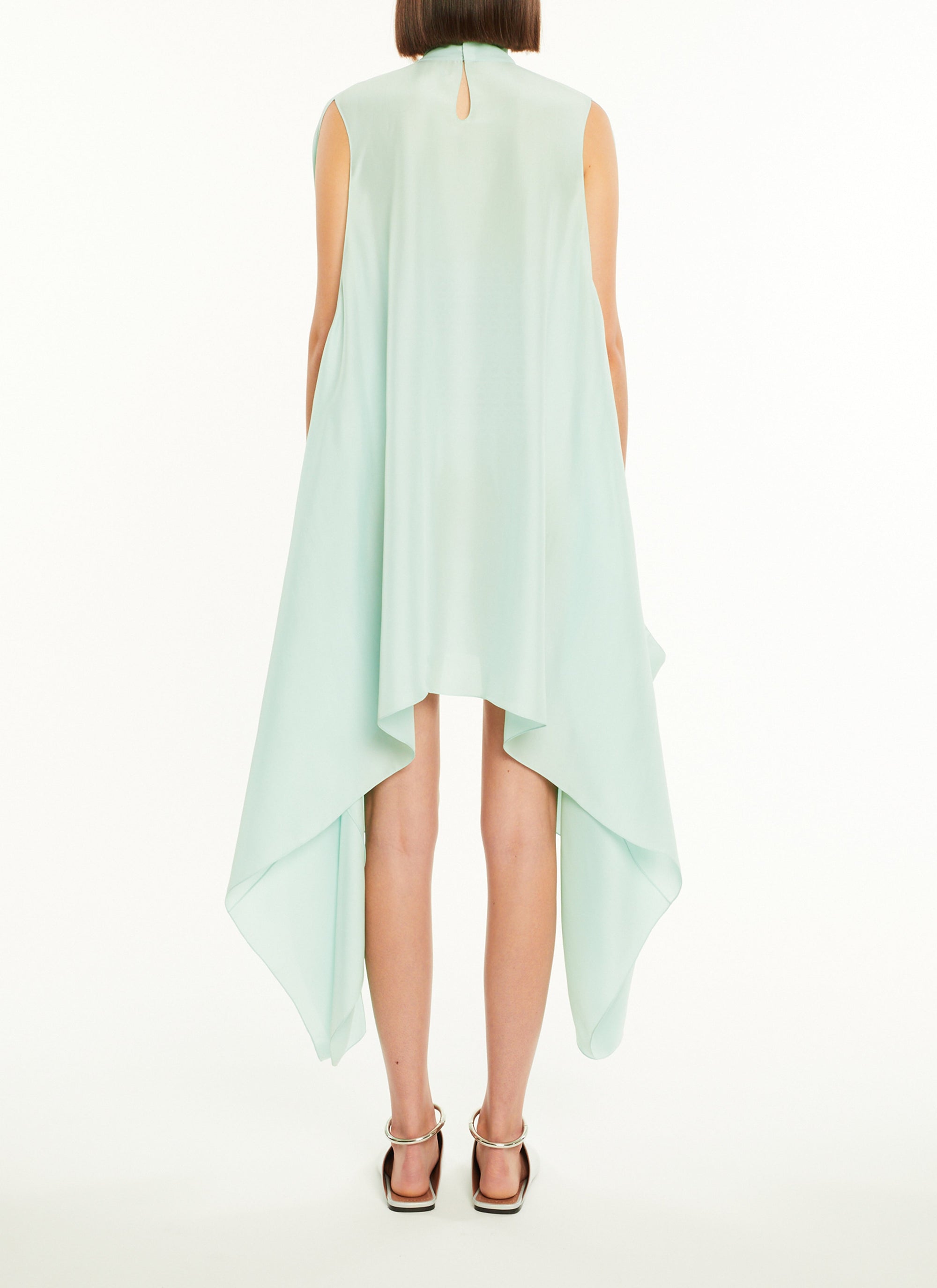 Robe bracelet en soie - Vert Amande