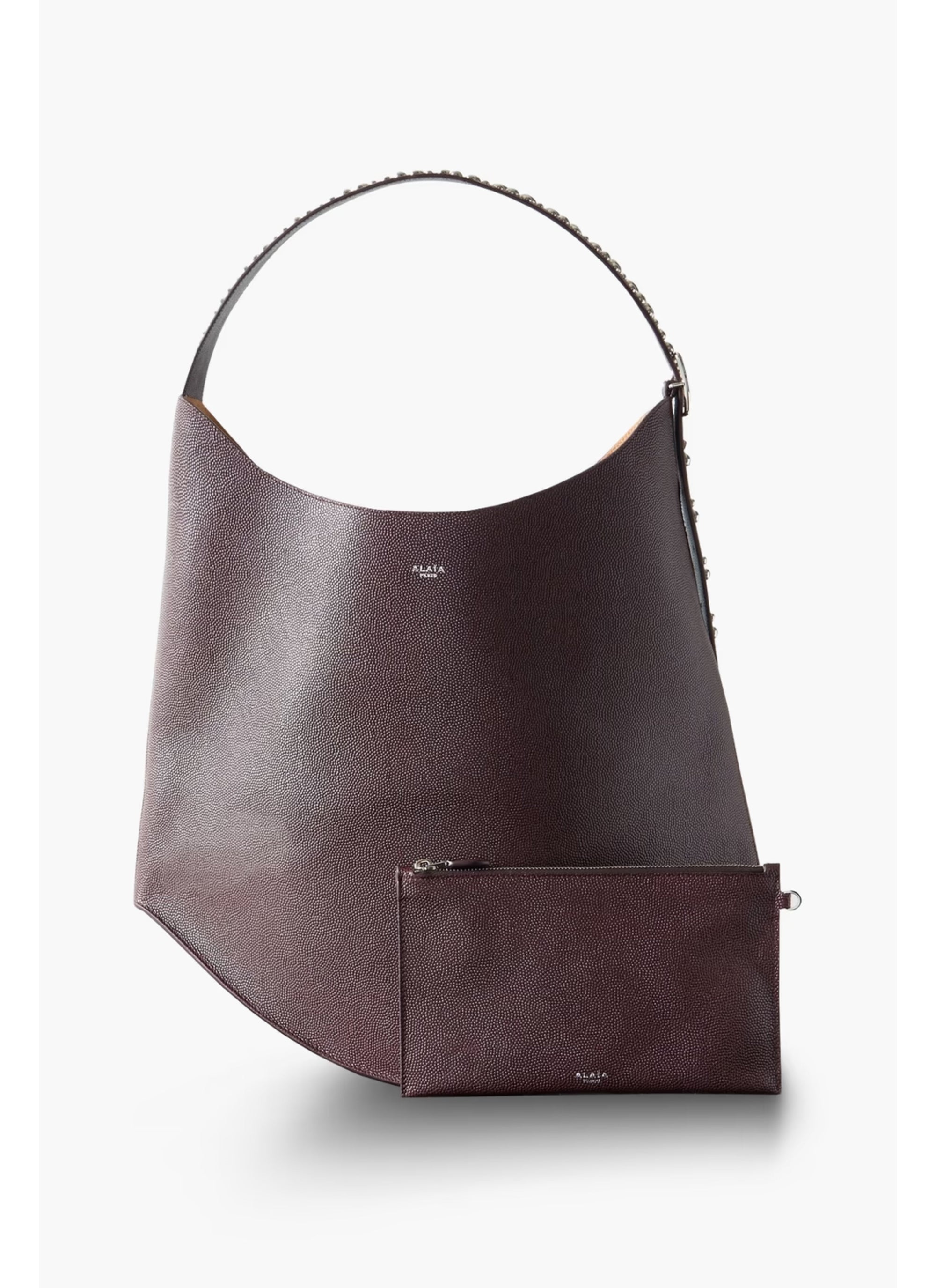 Gail large leather bag - Almandite