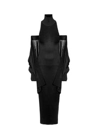 Robe longue à manches longues - Noir Alaïa
