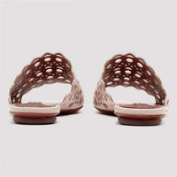 Mules plates à motif ajouré en cuir - Galet