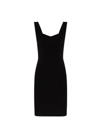Mesh straight dress - Black intense