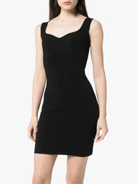 Mesh straight dress - Black intense