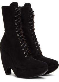 Plexi leather boots - Black