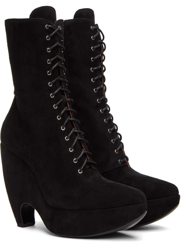 Plexi leather boots - Black