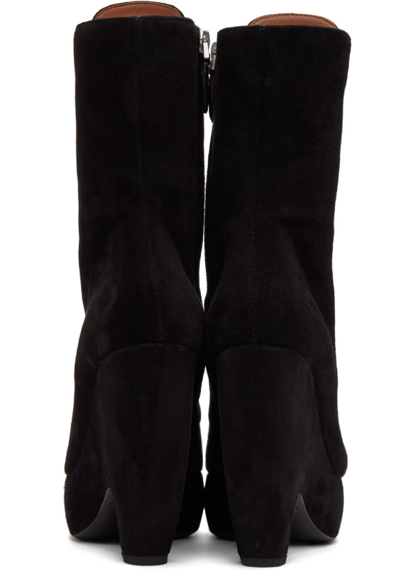 Plexi leather boots - Black