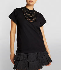 Structured bib t-shirt - Black