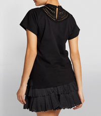 Structured bib t-shirt - Black