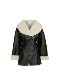 Manteau en laine - Noir & Blanc Cassé