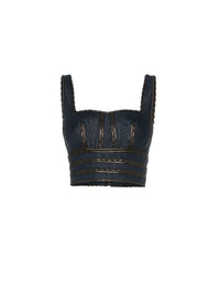 Bustier in denim - Silver