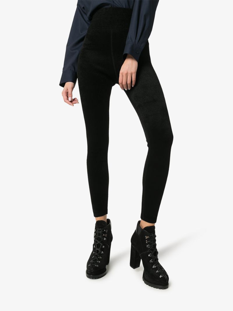 Iconic velvet legging - Black intense