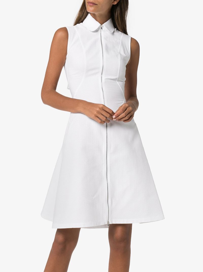 Fitted cape dress - White