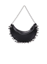 Half moon chain bag - Black intense