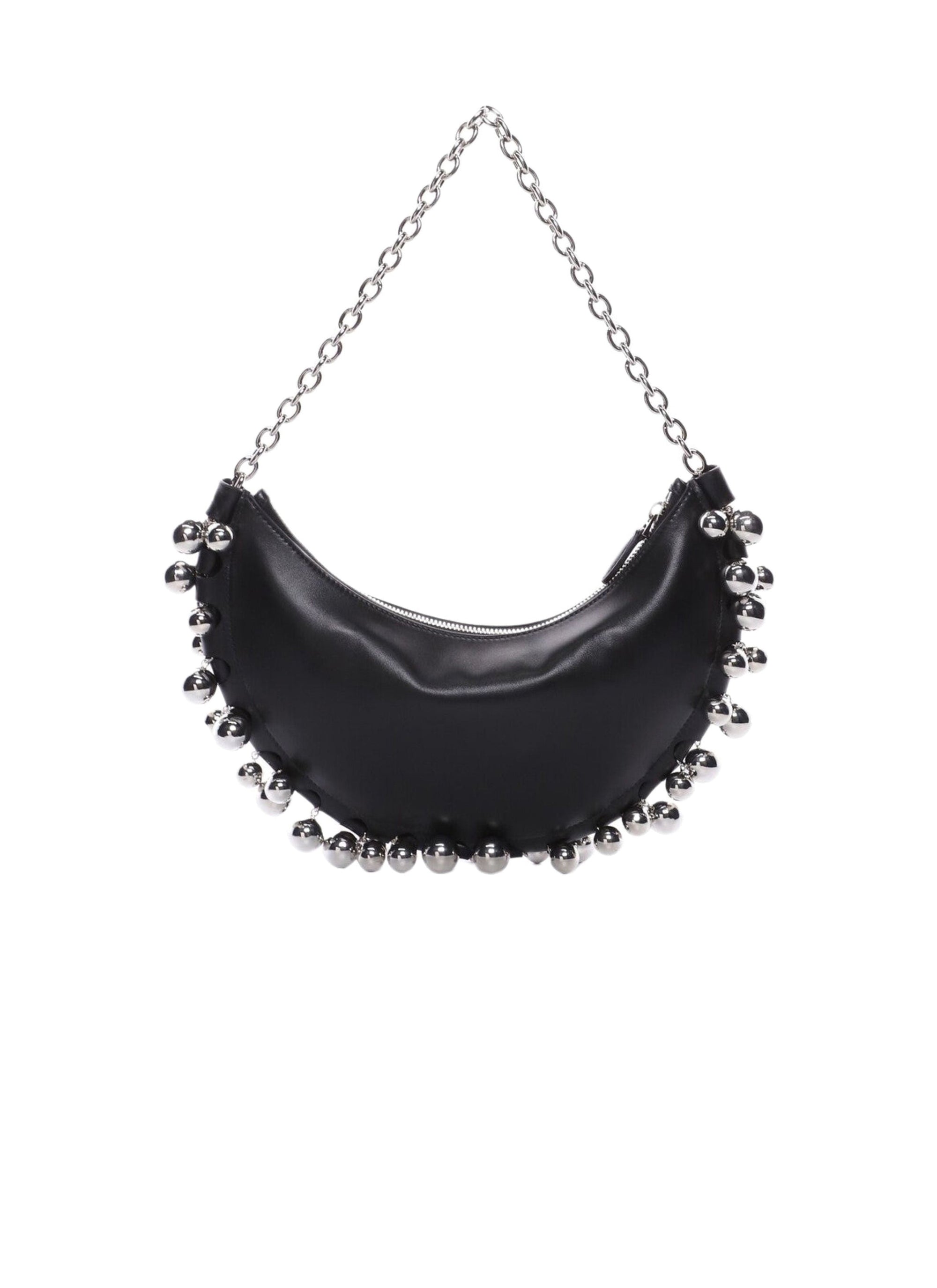 Half moon chain bag - Black intense