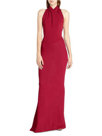Mermaid halter dress - Magenta