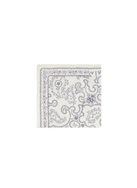 Square scarf 45cm printed - White & Sand