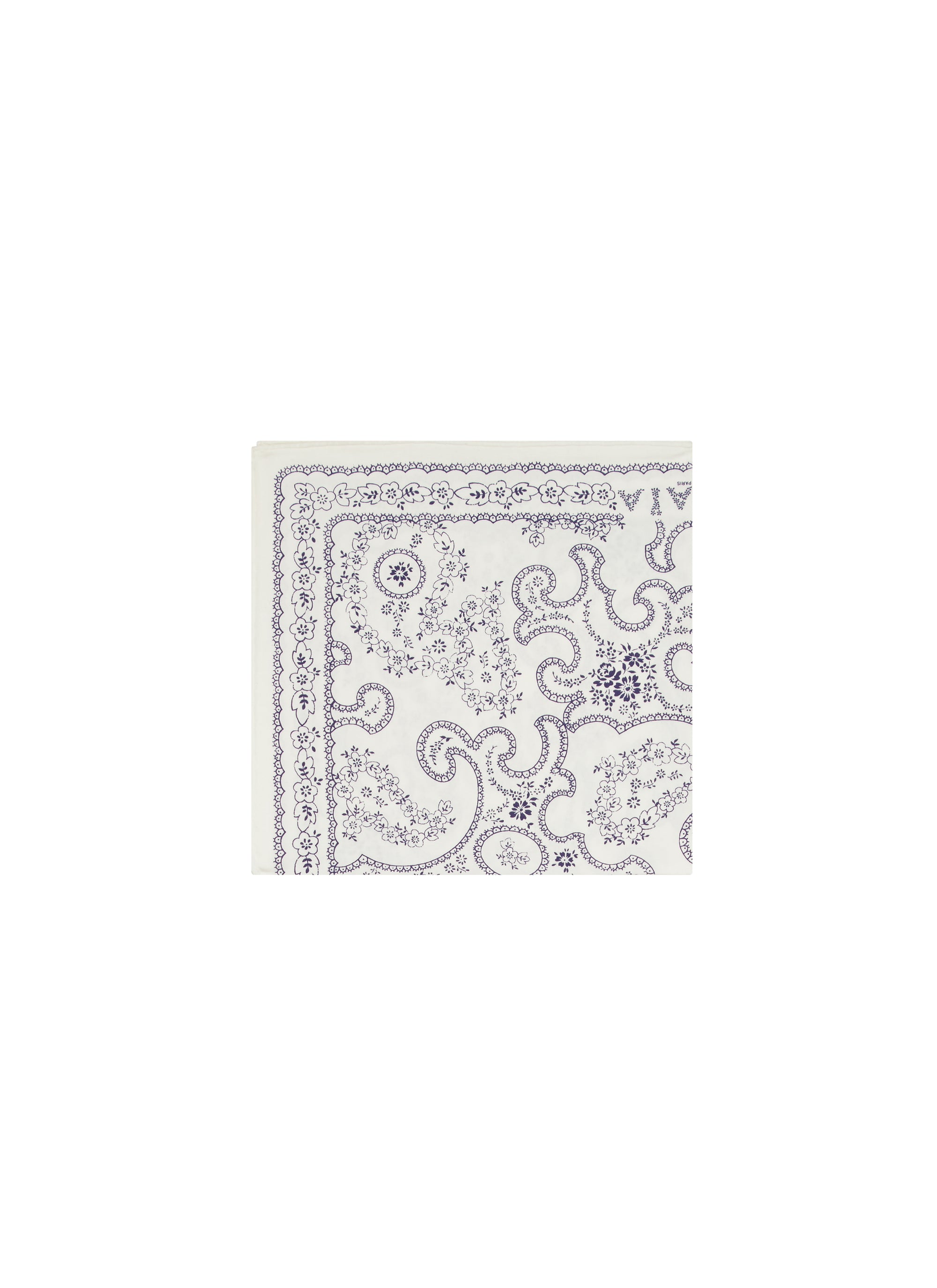 Square scarf 45cm printed - White & Sand
