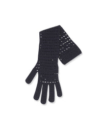 Glove 23cm wool velvet - Night