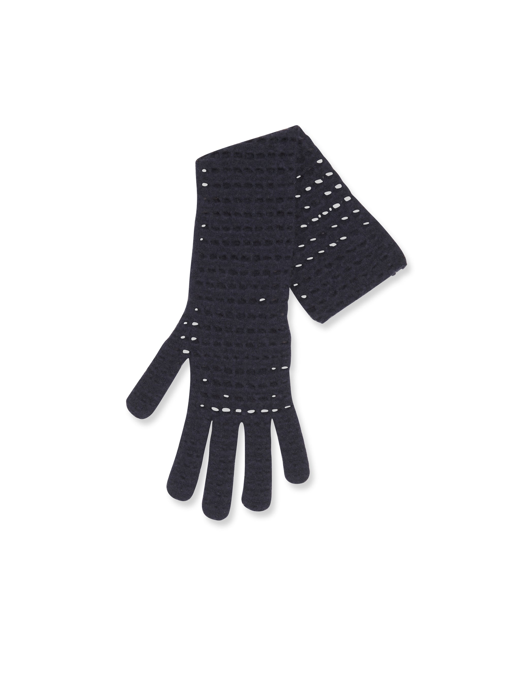 Glove 23cm wool velvet - Night