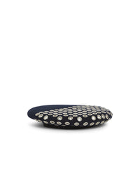 Wool eyelet beret - Navy