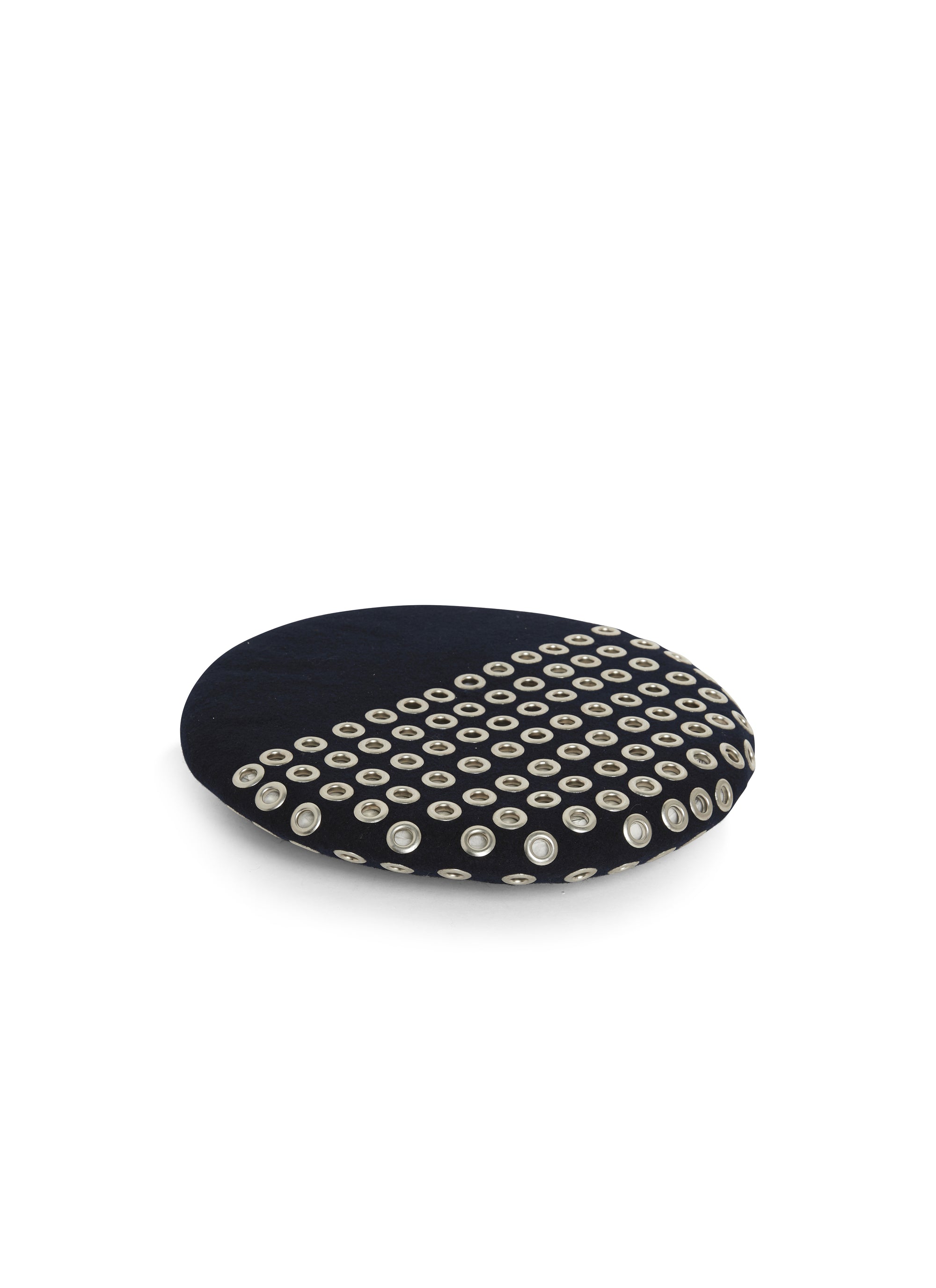 Wool eyelet beret - Navy