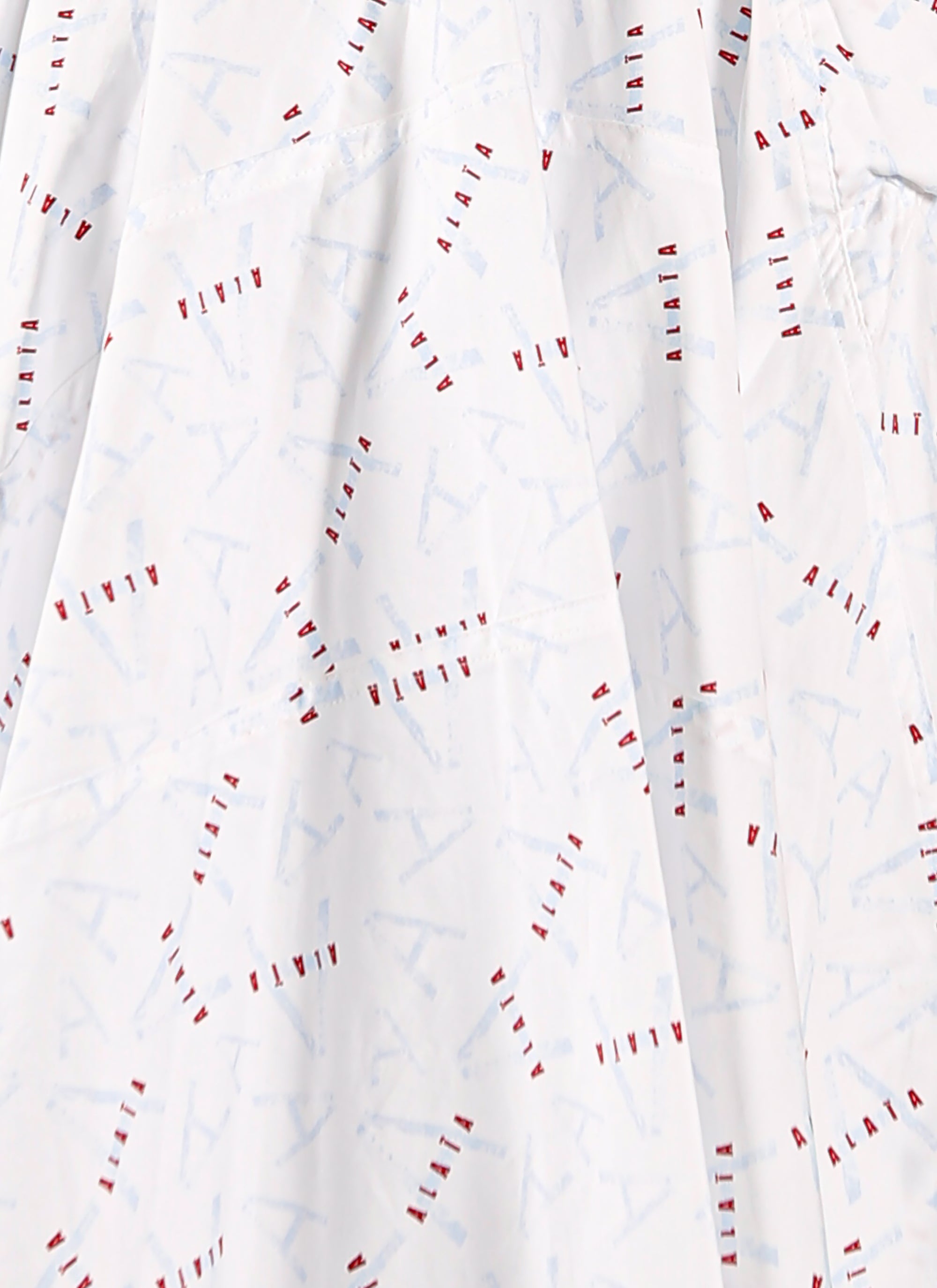 Printed Pop skirt with Panels - White & Blue