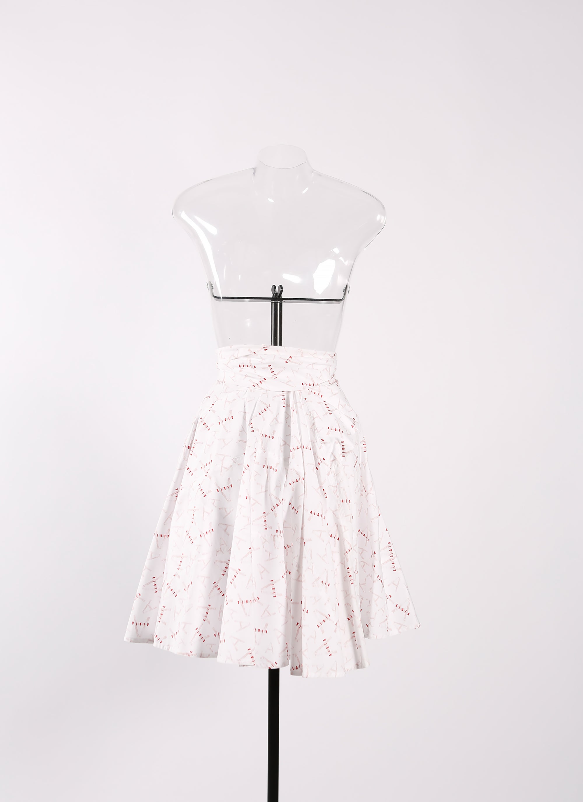 Jupe Pop imprimée à empiècements - Blanc & Rose