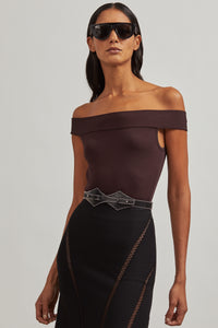 Long skirt in lace - Black