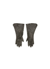 Glacé leather glove - Red & White