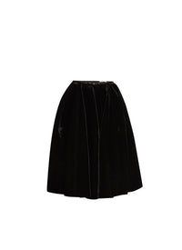 Jupe regular en velours scintillant - Noir