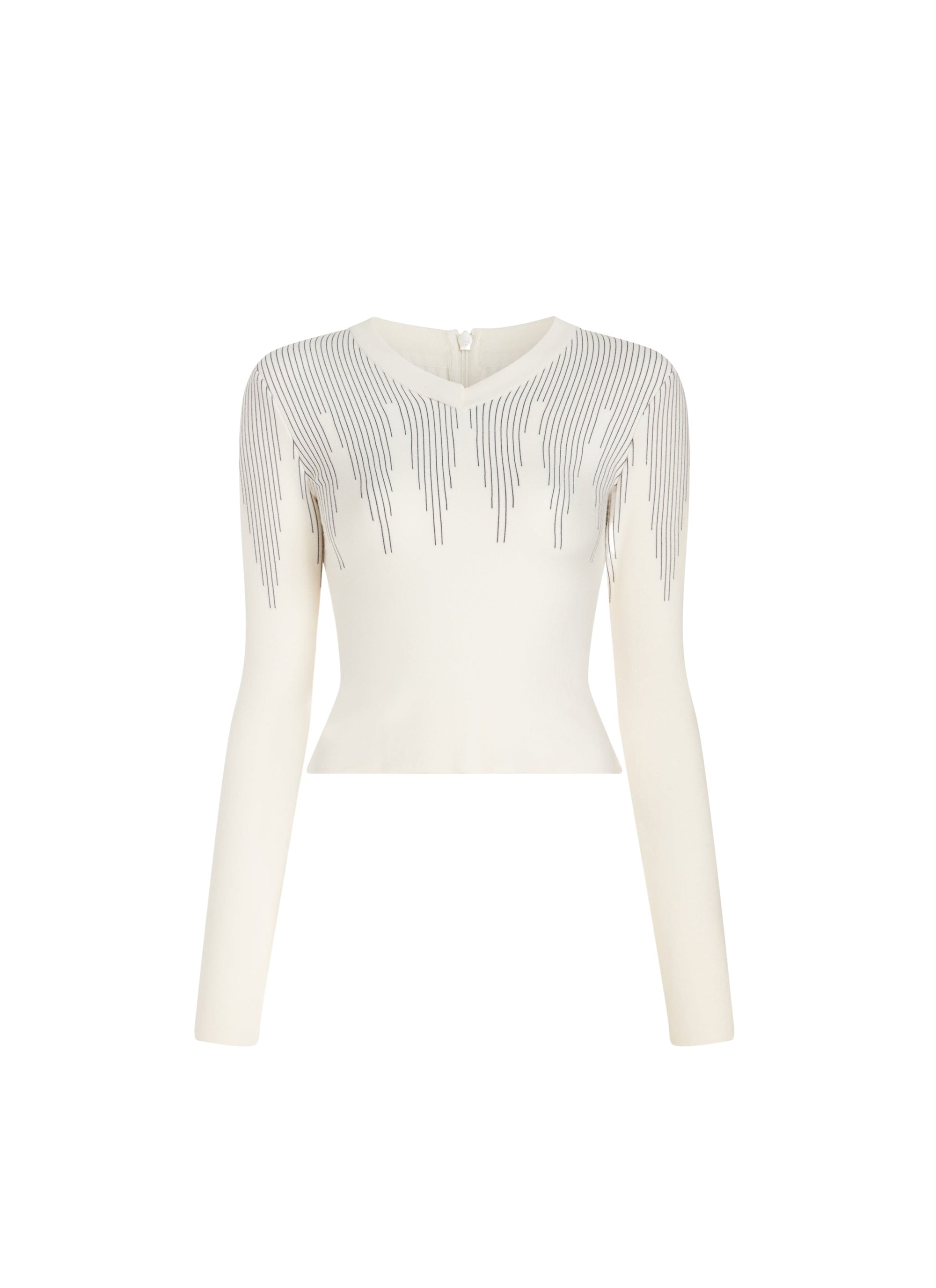 Metropolis wool long sleeve jumper - Optic White