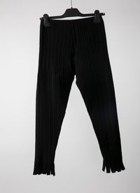 3/4 sleeve legging Wool flowers - Black