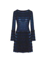 Wool Belize long sleeve dress - Night