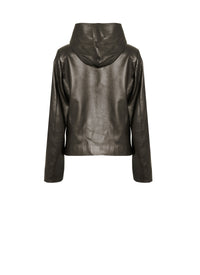 Blouson plongé en cuir - Noir