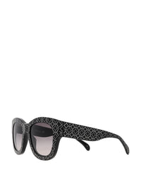 Oversize patterned sunglasses - Black & Silver