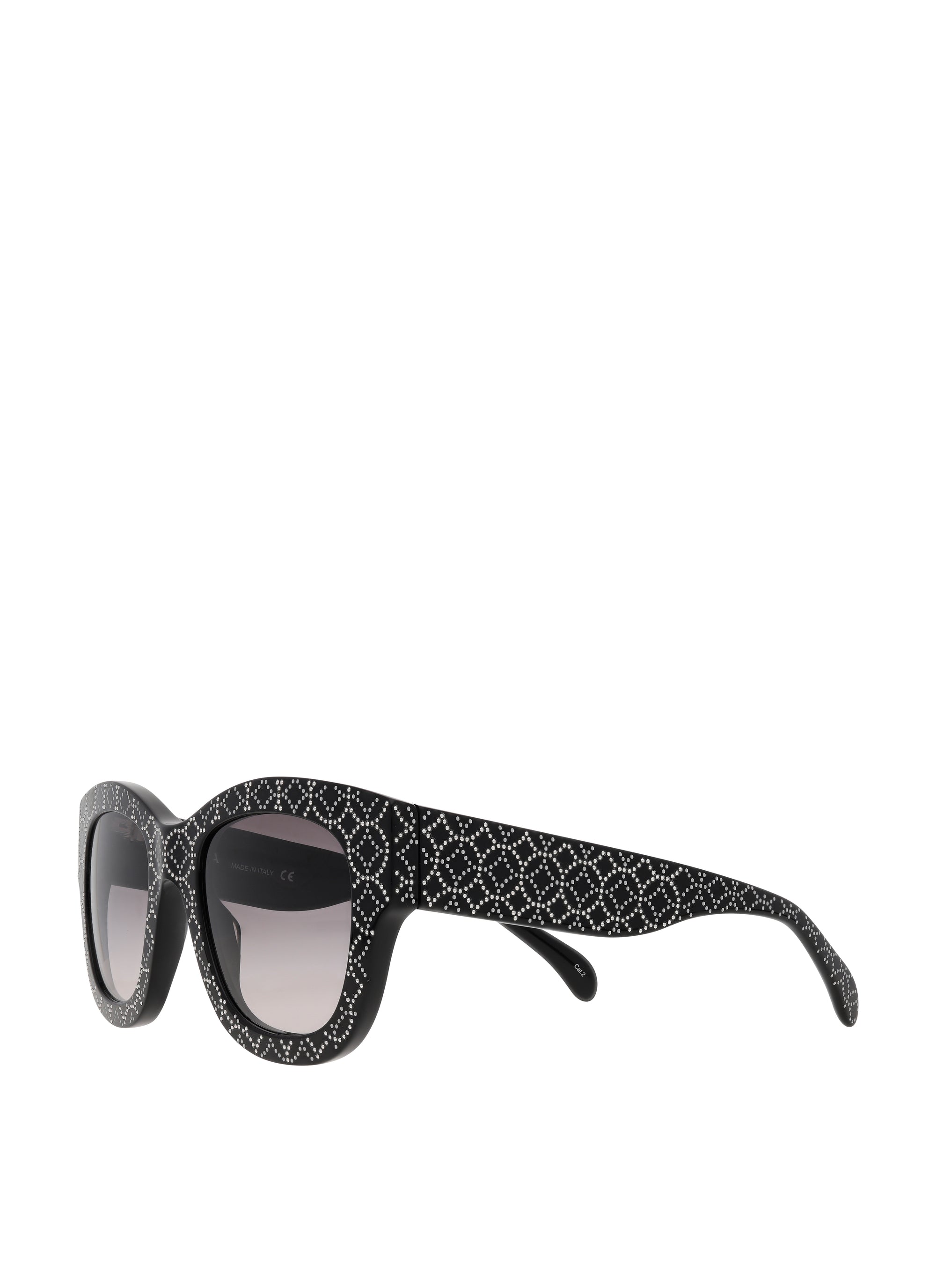 Oversize patterned sunglasses - Black & Silver