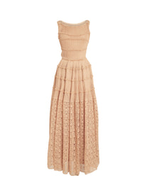 Silk Adagio sleeveless dress - Macadamia