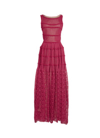 Silk Adagio sleeveless dress - Amaranth