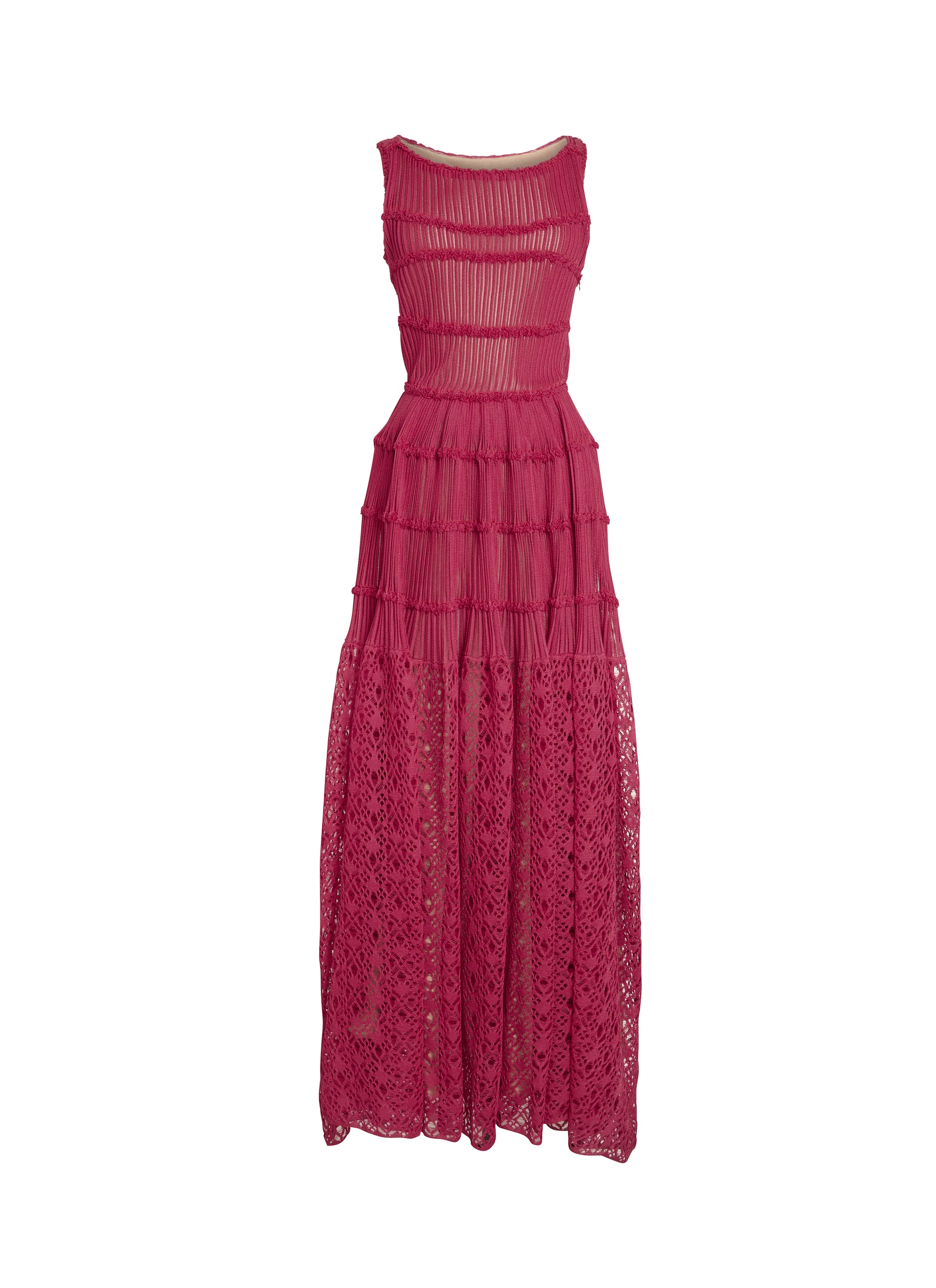 Silk Adagio sleeveless dress - Amaranth