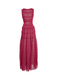 Silk Adagio sleeveless dress - Amaranth