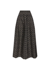 Knitted Alhambra skirt - Black & Gold