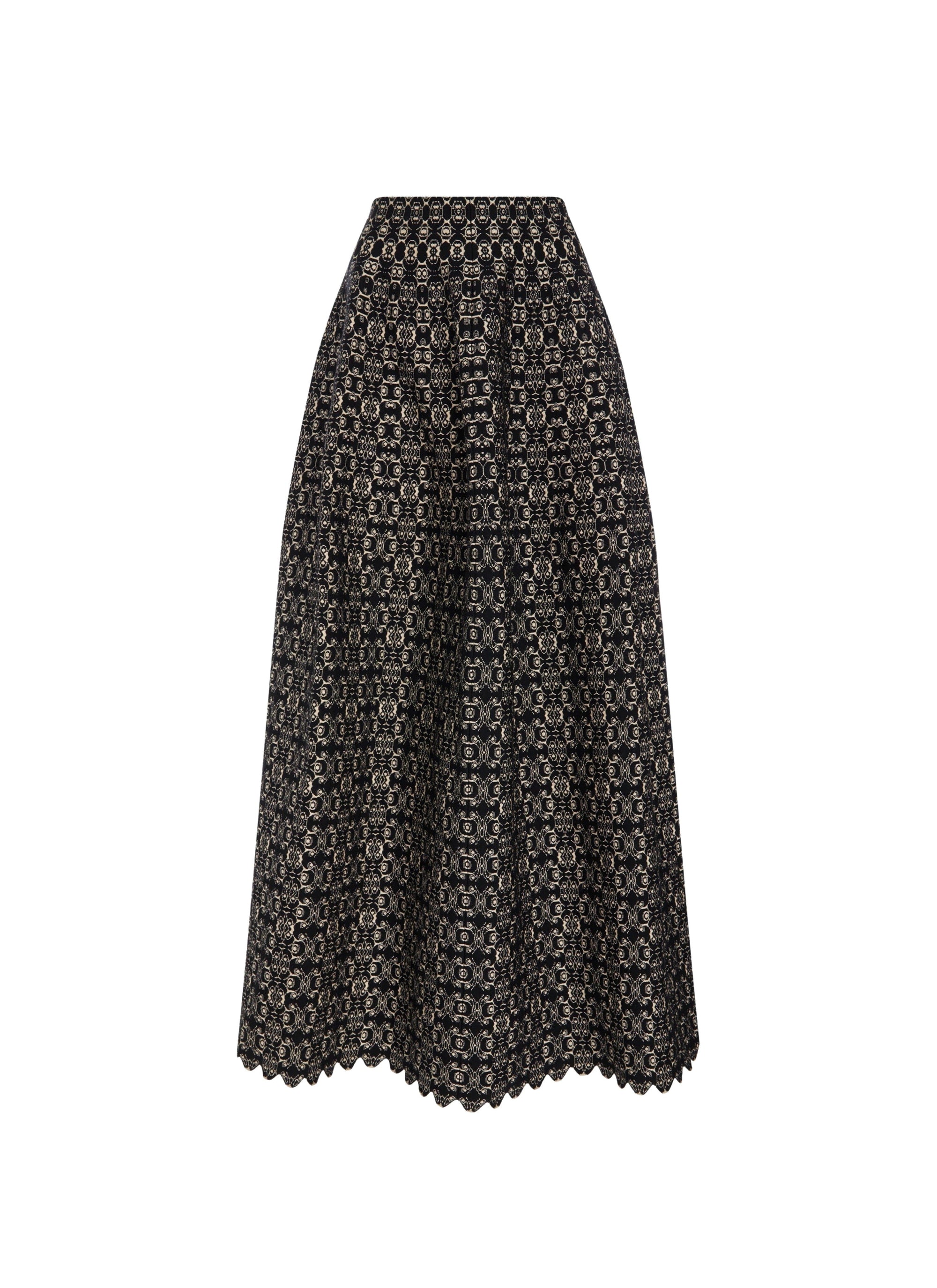 Knitted Alhambra skirt - Black & Gold