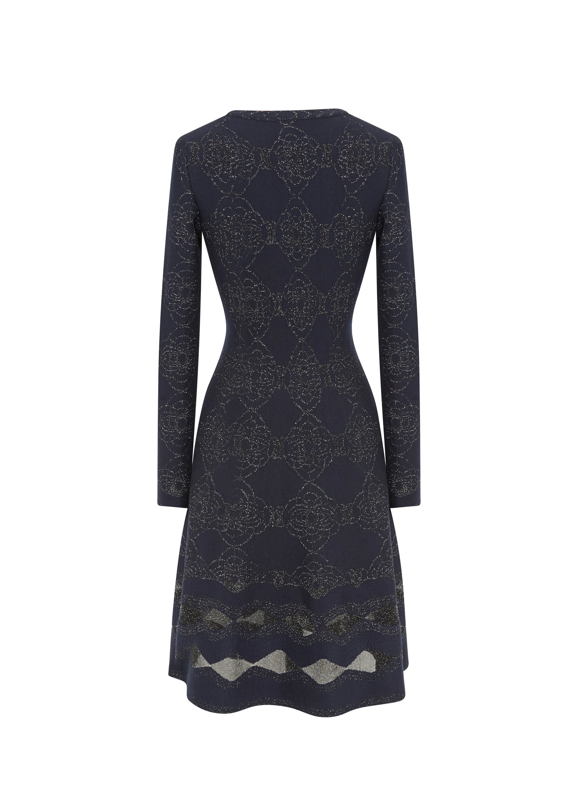 Wool Babylon long sleeve dress - Night