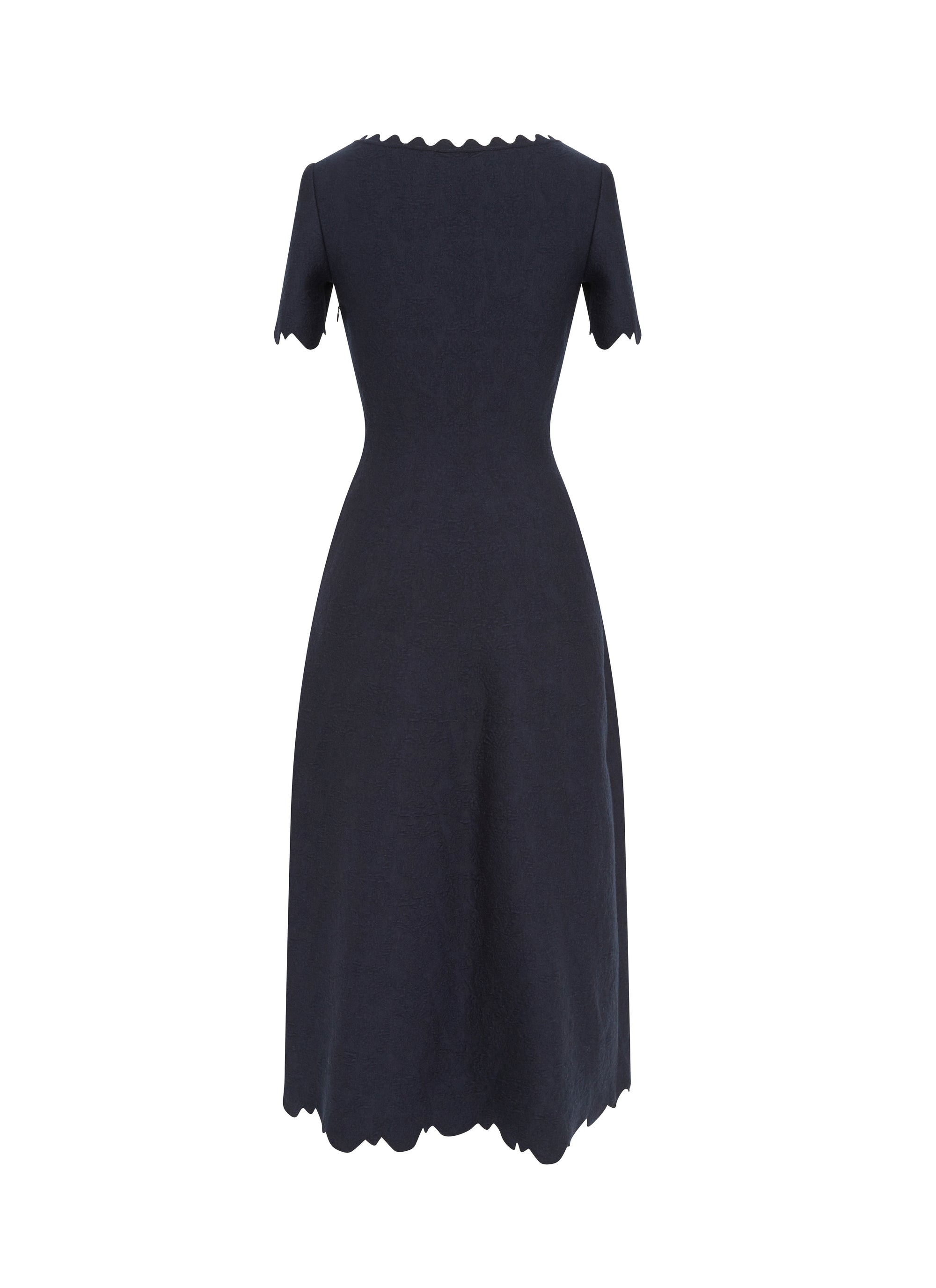 Eden wool short-sleeved dress - Night